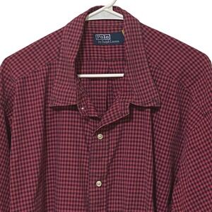 Polo by Ralph Lauren Mens Long Sleeve Plaid Shirt 3XLT Button Down Preppy Casual